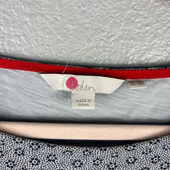 Boden Phoebe Blue/Grey Ditsy Floral Dress MIDI Women’s 8L Pockets Short Sleeve - Picture 4 of 8